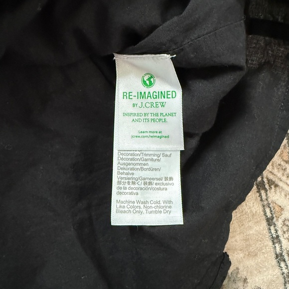 J.Crew Black Clip-Dot Smocked Dress - Puff Sleeve - Size Large - Picture 5 of 5